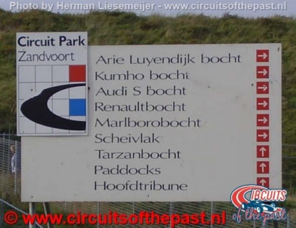 Namen bochten Circuit Zandvoort - Circuits of the past